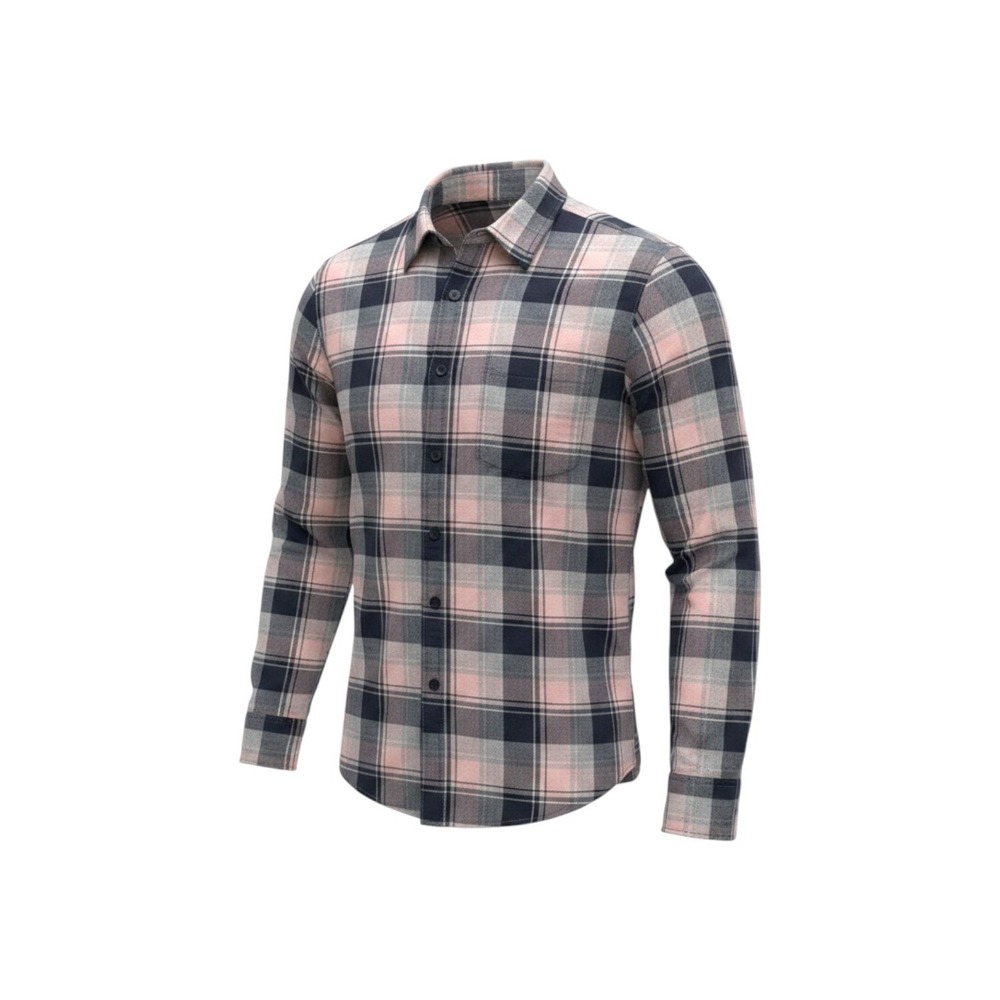 American Eagle Mens XXL Super Soft Flannel Shirt Pink Navy Plaid Button Down
